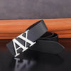 X Buckle Leather Belt For Men - SunglassesMart