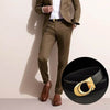 Designer Buckle Full Grain Leather Belt For Men - SunglassesMart