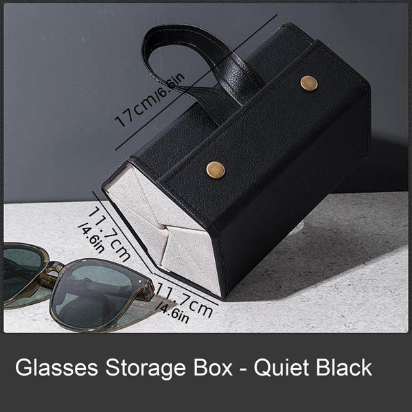 Portable Glasses Organizer 5 Grids Multi-slot Eyeglasses Storage Display Travel Folding Sunglasses PU Leather Case Home Storage - SunglassesMart