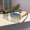 Fashion Vintage Square Rimless Sunglasses - SunglassesMart