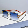 Double Bridge Rimless Sunglasses - SunglassesMart