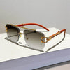 Double Bridge Rimless Sunglasses - SunglassesMart