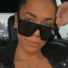 Vintage Black Square Oversized Sunglasses - SunglassesMart