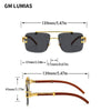 Double Bridge Rimless Sunglasses - SunglassesMart