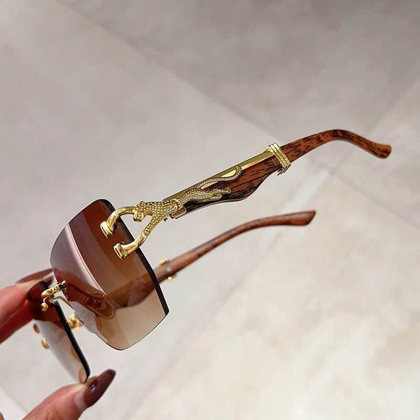Fashion Vintage Square Rimless Sunglasses - SunglassesMart