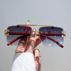 Double Bridge Rimless Sunglasses - SunglassesMart
